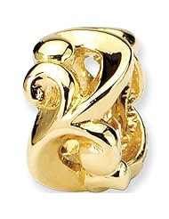 Reflection Beads 14kt Yellow Gold Scroll No. 3 Bali Bead