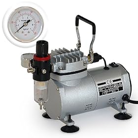 Portable Airbrush Air Compressor Tankless Oil-less 1/5 HP