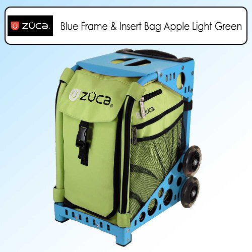 Zuca Sport Bundle With Blue Frame -SFBLUE & Sport Insert Bag Apple Light Green -SIBA122