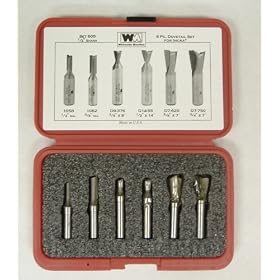 WHITESIDE 605 6 PC 1/2 SHANK INCRA ROUTER BIT SET C/O #1058 #1062 #D9-376 #D14-55 #D7-625 AND #D7-750