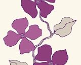 Esprit 1409-20 Tapete, Blumenranke, creme lila, Design City Glam