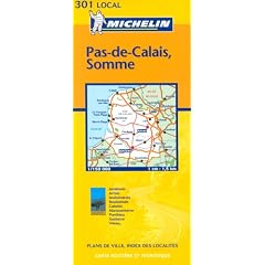 Michelin Map 301 Local Pas-de-Calais, Somme