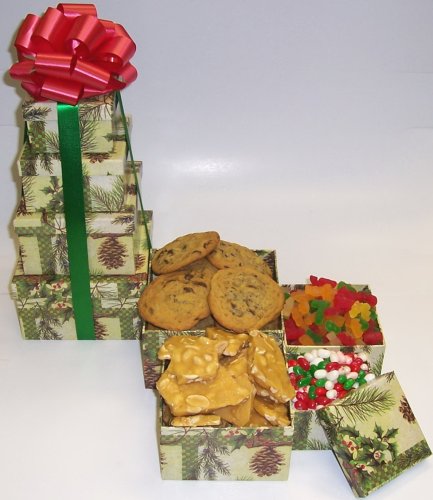 Scott's Cakes 4 Tier Pine Cone Box Happy Holidays Surprise by Scott's Cakes