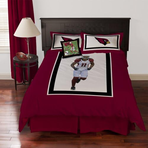 NFL Biggshots Bedding - Arizona Cardinals Larry Fitzgerald Comforter Set and Toss Pillow, Queen