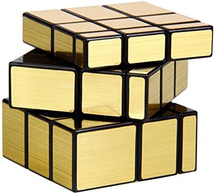 3 x 3 Mirror Cube Puzzle, Gold Black
