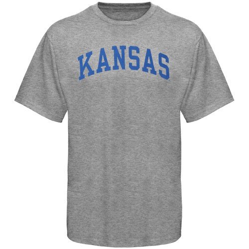 Kansas Jayhawks Youth Ash Arched T-shirt (X-Large)
