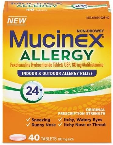 RECKITT BENCKISER PROFESSIONAL Allergy Relief Tablets, 180 mg, 40 Tablets/Box (92640)