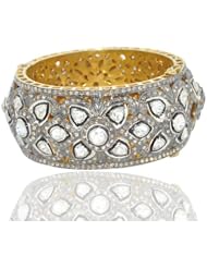 925 Sterling Silver Bangle Gold Plated Vermeil Gem Stone Cz Jewelry