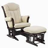Dutailier Sleigh Glider and Ottoman - Cherry