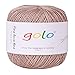 Crochet Thread Yarns for Begingers Size6-100% Contton Yarn for Knitting Crochet DIY Hardanger Cross Sitch Crochet Thread Balls Rainbow Turquoise 39 Colors Avilable (Light Coffer)