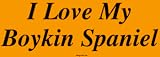 I Love My Boykin Spaniel Bumper Sticker