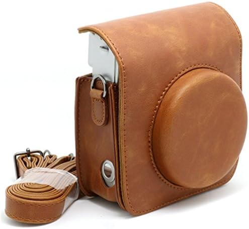 Angeka Leather Classic Instax Mini 90 Brown Case Bag Tailored For Mini 90 Neo Classic Instant Film Camera (Brown)