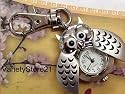 Owl Watch w / Keychain Clip Pocket Watch