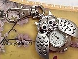 Owl Watch w / Keychain Clip Pocket Watch
