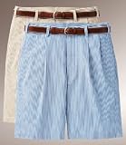 Stays Cool Cotton Pleated Seersucker Shorts