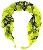Lime Green / Black Arab Kafiyah Head Scarf Shemagh