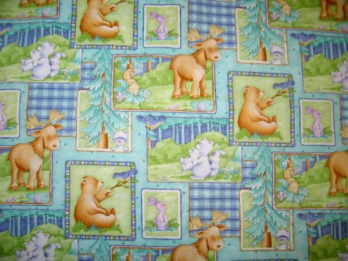 Picture of Sheetworld Fitted Pack N Play Sheet - Animal Album - Made In USA pp-w227 (Playard Bedding)