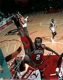 Moses Malone Autographed Philadelphia 76ers 8x10 Photo