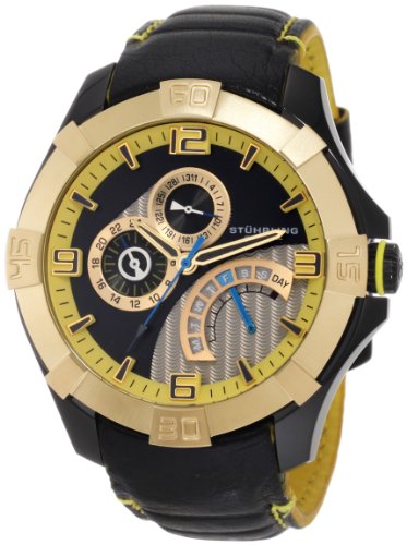 Stuhrling Original Men's 264XL.335M565 Gen-X-Sport Quartz Black and Yellow Dial Watch
