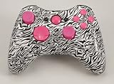 Zebra (pink LEDs and buttons) Xbox 360 Modded Controller (Rapid Fire) COD Black Ops, MW2, MOD GAMEPAD