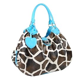 Women Handbags Purses Giraffe Animal Print Push Lock Faux Leather Blue Bag Women Handbags Purses Giraffe Animal Print Push Lock Faux Leather Blue Bag