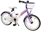 bike*star 40.6cm (16 Zoll) Kinder-Fahrrad - Farbe Lila & Wei&szlig;