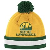 Custom Stripe Seattle Supersonics Beanie