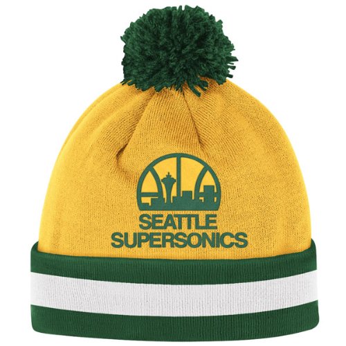 Custom Stripe Seattle Supersonics Beanie