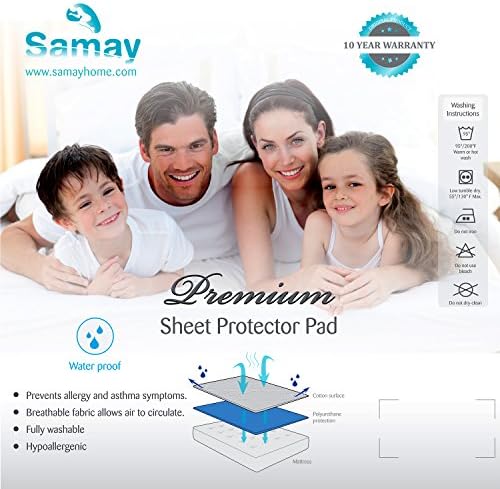 Waterproof Bed Pad - Premium Hypoallergenic Mattress Sheet Protector 34 x 52 Inch