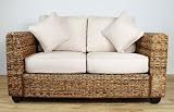 Conservatory furniture KENSINGTON ABACA (Banana Leaf) Medium 2 Seater Designer Sofa