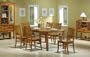 7pc Mission Style Solid Hardwood Dining Table & 6 Chairs Set