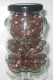 Teddy Bear Glass Gift Jar with Milk Chocolate Covered Raisins