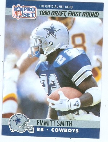 Emmitt Smith football card 1990 Pro Set #685 (Dallas Cowboys) Rookie Card