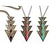 Generic Enamel Exaggerated Fashion Retro Long Necklace Pendant Triangle