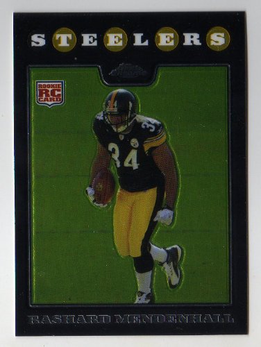 2008 Topps Chrome #TC182 Rashard Mendenhall Rookie Card Pittsburgh Steeler Football NFL RC