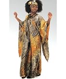 Shimmering Animal Print Caftan Kaftan with Matching Headwrap - Available in Several Colors