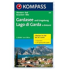 Gardasee und Umgebung - Lago di Garda e dintorni 1 : 35 000: Wanderkarten-Set mit Panorama. GPS-genau