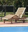 Ewins Premium Teak Outdoor Lounger Chaise