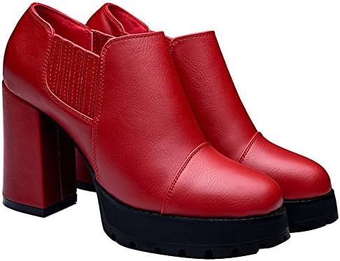 Gfhhot Women Lace High Heels Womens Pump Ankle Platform Boots Without Box Red 37 M EU/6B(M) US