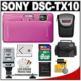 Sony Cyber-Shot DSC-TX10 Shock & Waterproof Digital Camera (Pink) with 8GB  ....