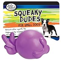 Squeaky Dudes Peace Rubber Toy, Small
