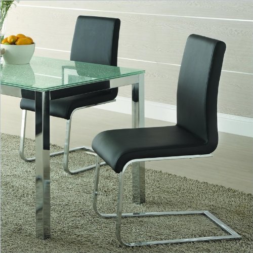 Homelegance 2448BKS* Side Chair Upholstered, Black, Set of 4 On Sale