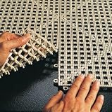 Almond Dri-Dek Vinyl Interlocking Drainage Floor Tile 2 x 2 Corner Piece - 9 /16 Thick