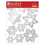 Lot 26 Studio, Mirror Snowflakes, Vinyl Christmas Peel and Stick Instant Holiday Wall Sticker Decals