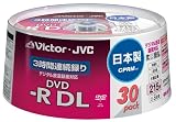 Victor 映像用DVD-R 片面2層 CPRM対応 8倍速  ワイドホワイトプリンタブル 30枚 日本製 VD-R215CS30