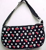 Rockabilly Skulls Stars & Cherries Handbag Purse Clutch