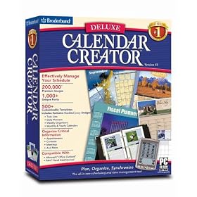 Calendar Creator Version 12 Deluxe