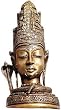 Lord Shiva Head Metal Sculpture for Home Decor 4.25 x 3.75 x 9 (mst291)