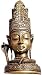 Lord Shiva Head Metal Sculpture for Home Decor 4.25 x 3.75 x 9 (mst291)