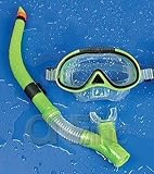 Pro silicone mask + snorkel set green